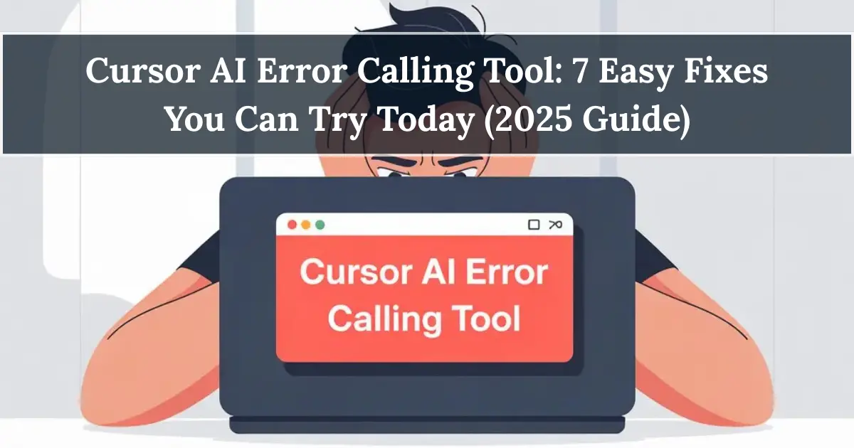 You are currently viewing Cursor AI Error Calling Tool: 7 Easy Fixes You Can Try Today (2025 Guide)